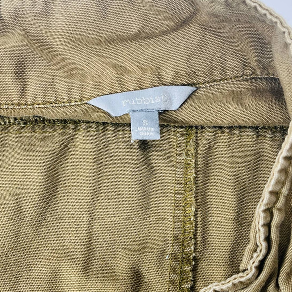 Rubbish Womens Small Olive Green Mock Neck Aztec Pockets Utility Jacket - Picture 2 of 7